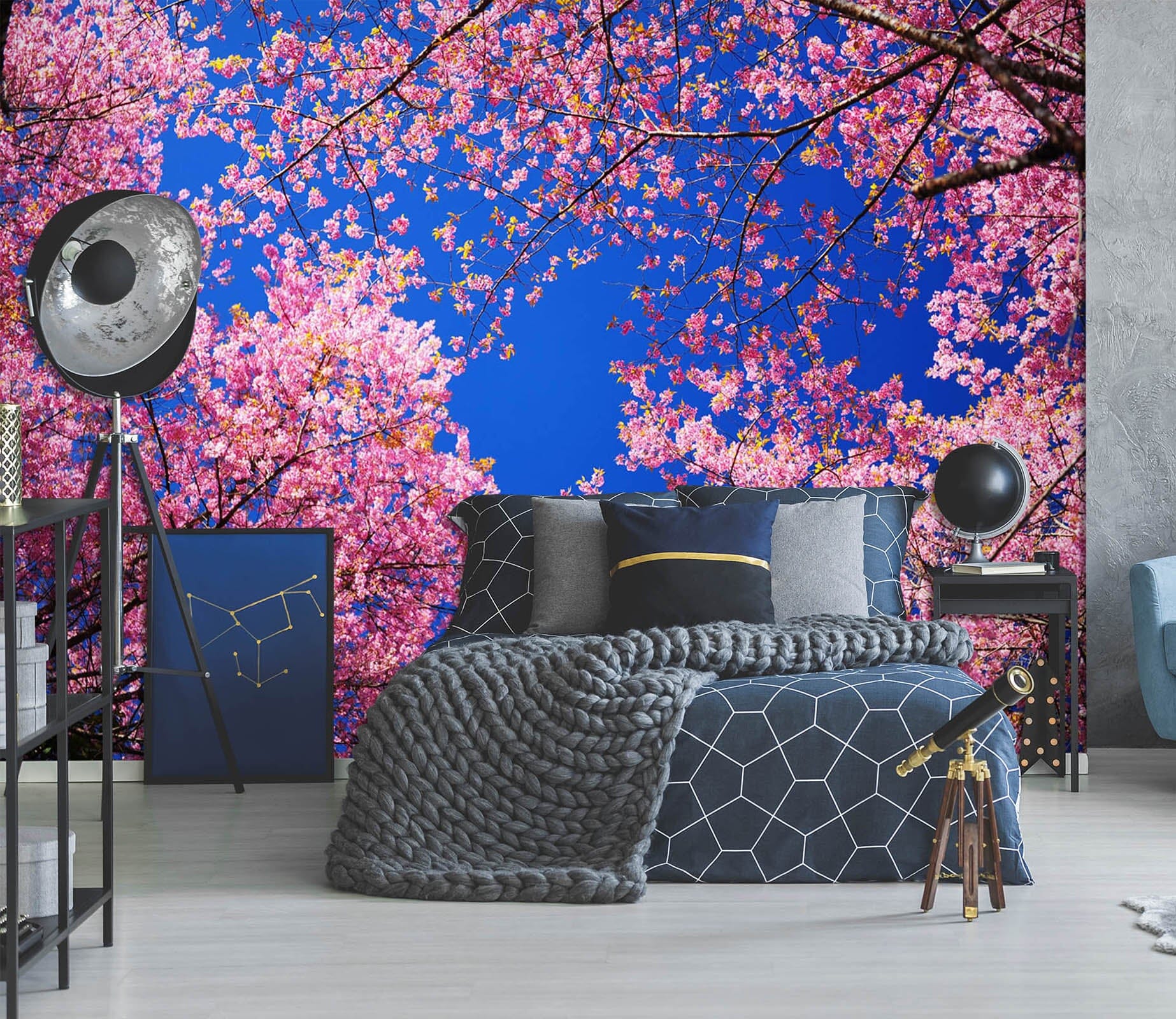 3D Pink Twig 1656 Wall Murals Wallpaper AJ Wallpaper 2 