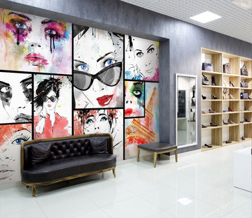 3D Sunglasses Woman 131 Wall Murals