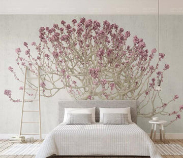 3D Purple Flower Bunch WC229 Wall Murals