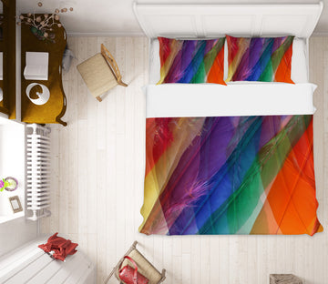 3D Colored Feathers 70006 Shandra Smith Bedding Bed Pillowcases Quilt