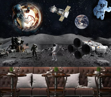 3D Astronaut Planet WC1536 Wall Murals