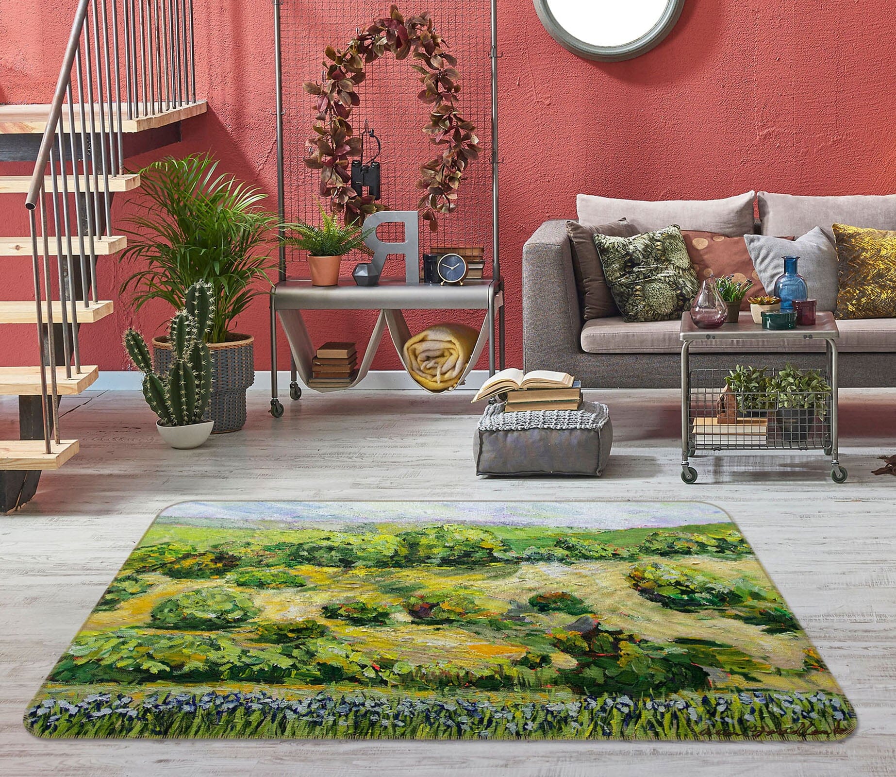 3D Golden Steppe 1104 Allan P. Friedlander Rug Non Slip Rug Mat Mat AJ Creativity Home 