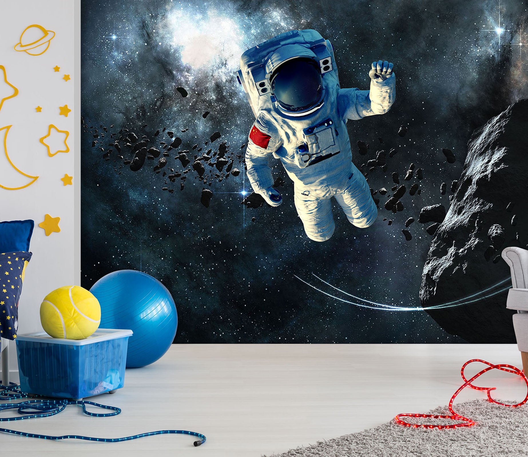 3D Space Astronaut 413 Vehicle Wall Murals