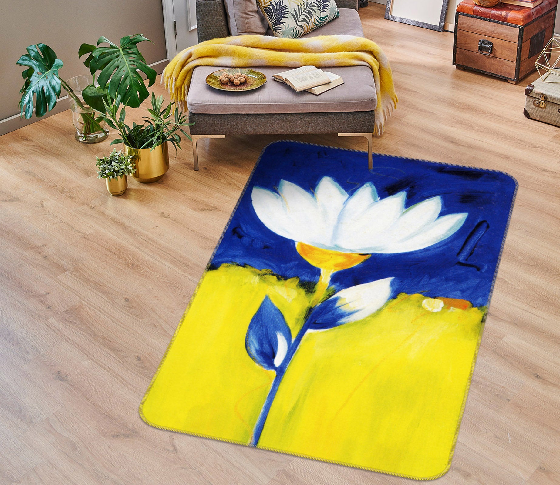 3D Flowers 32116 Non Slip Rug Mat