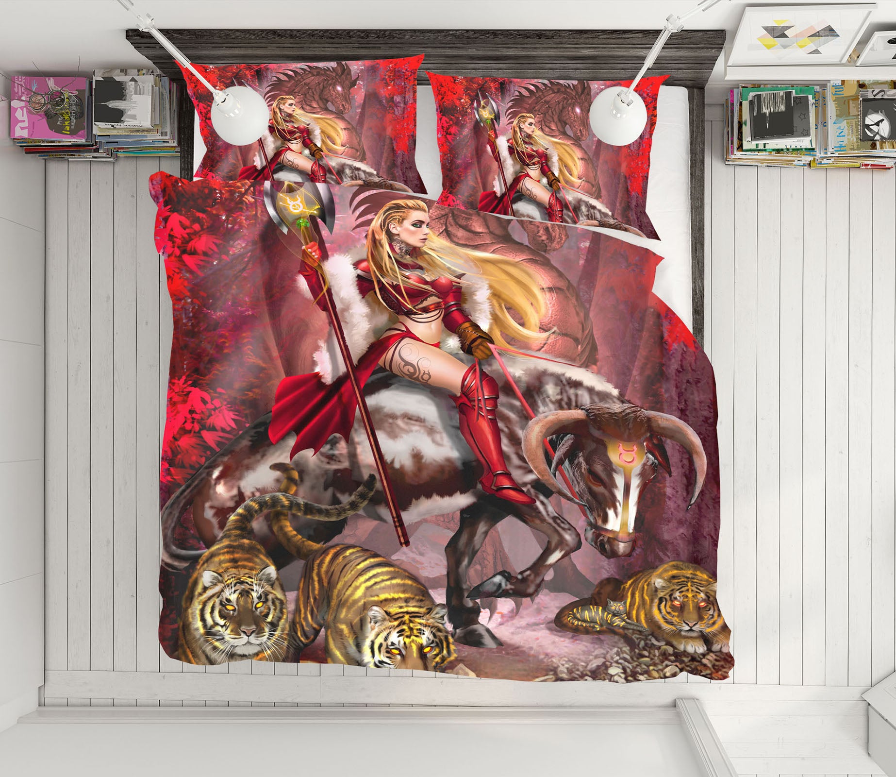 3D Woman Tiger 8341 Ruth Thompson Bedding Bed Pillowcases Quilt Cover Duvet Cover