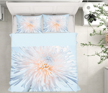 3D White Chrysanthemum 1012 Assaf Frank Bedding Bed Pillowcases Quilt Quiet Covers AJ Creativity Home 