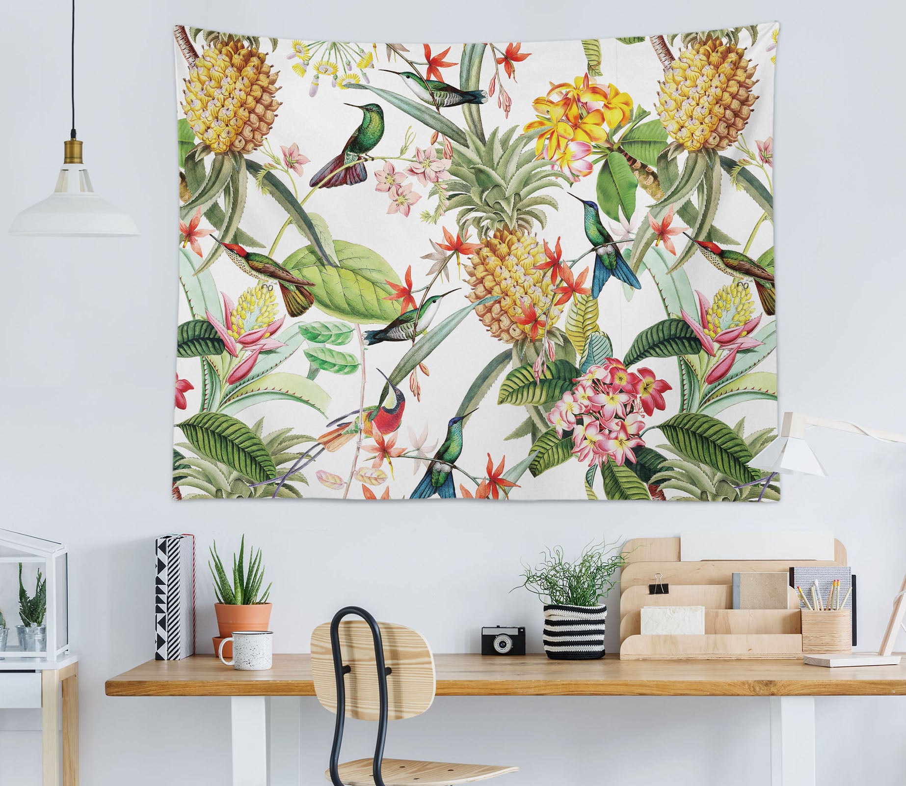 3D Pineapple Bird 5343 Uta Naumann Tapestry Hanging Cloth Hang