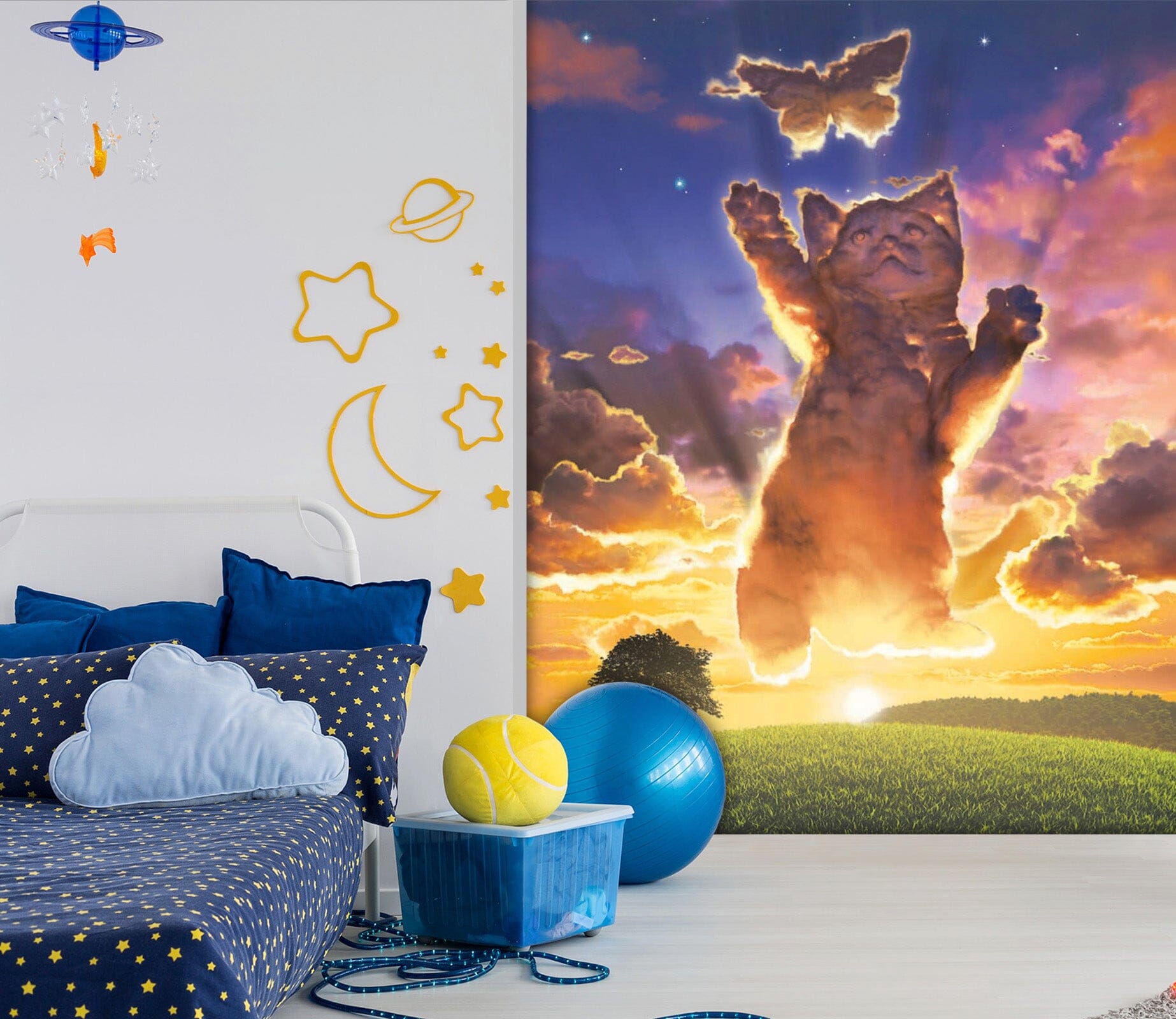 3D Happy Cat 1423 Wall Murals Exclusive Designer Vincent Wallpaper AJ Wallpaper 2 