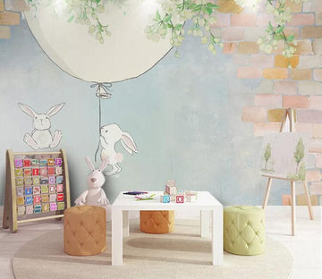 3D Rabbit Balloon 1746 Wall Murals Wallpaper AJ Wallpaper 2 