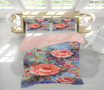 3D Flowers 15132 Bed Pillowcases Quilt