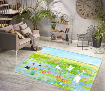 3D Spring Pond 1507 Michael Sewell Rug Non Slip Rug Matt Mat AJ Creativity Home 