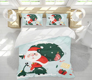 3D Santa Gift 59034 Bed Pillowcases Quilt