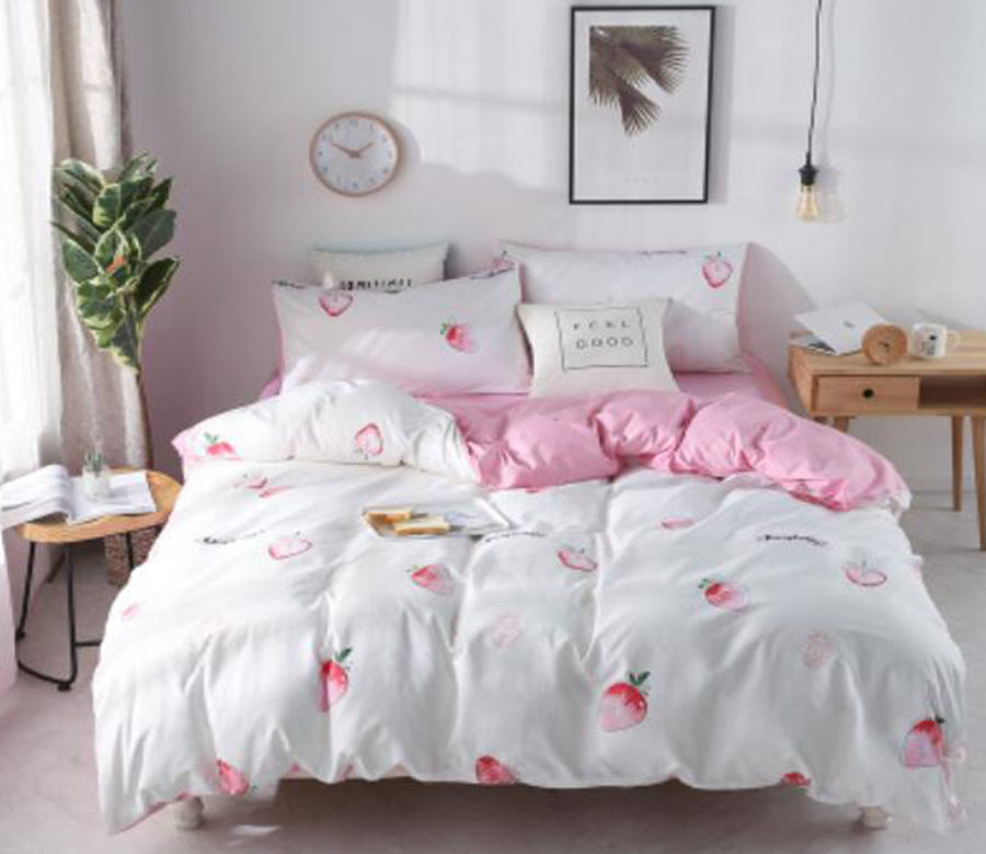 3D Strawberry 30263 Bed Pillowcases Quilt