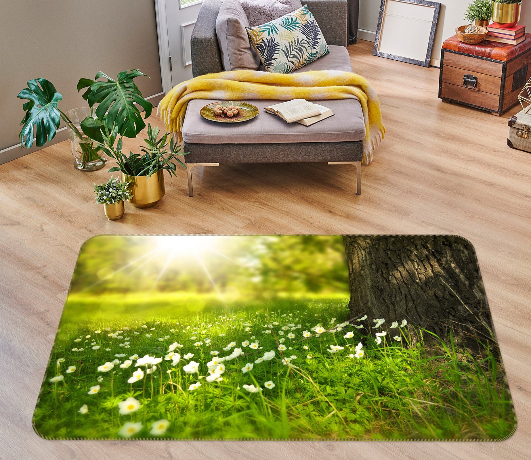 3D Meadow Tree 77216 Non Slip Rug Mat