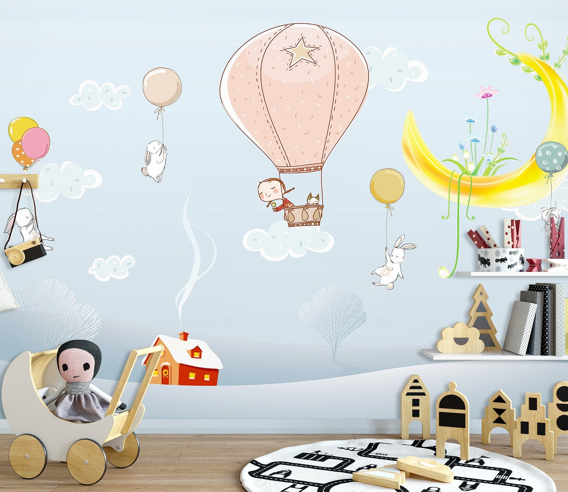 3D Pink Balloon 1437 Wall Murals Wallpaper AJ Wallpaper 2 