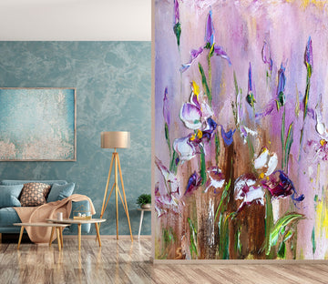 3D Purple Flower 174 Skromova Marina Wall Mural Wall Murals