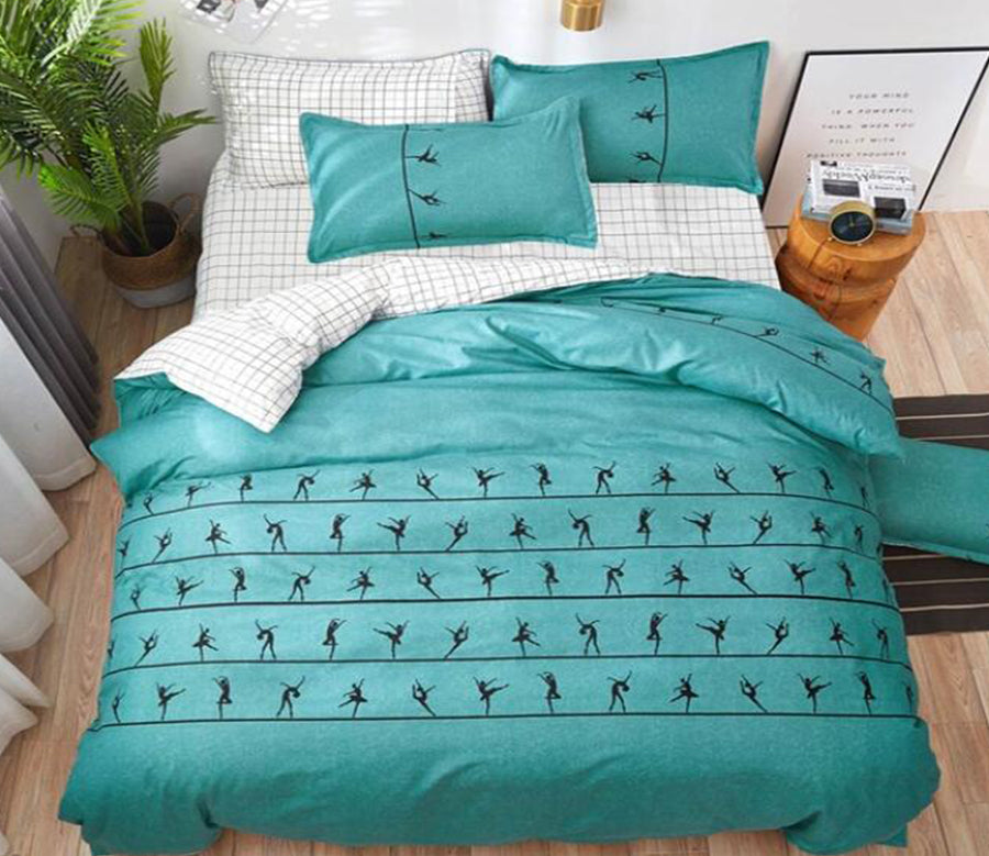 3D Green Human Movement 5099 Bed Pillowcases Quilt