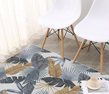 3D Green Leaves WG538 Non Slip Rug Mat Mat AJ Creativity Home 