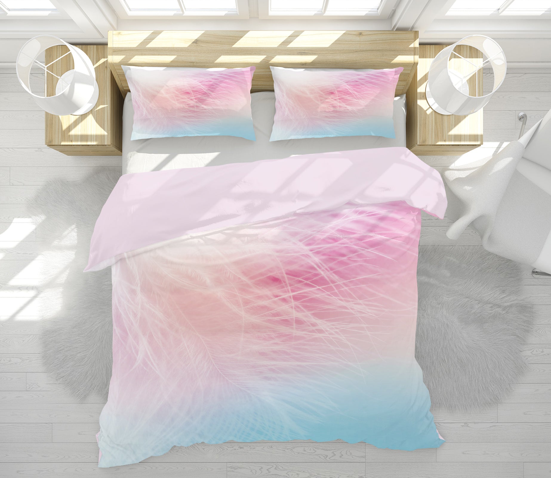 3D Pink Plush 61061 Bed Pillowcases Quilt