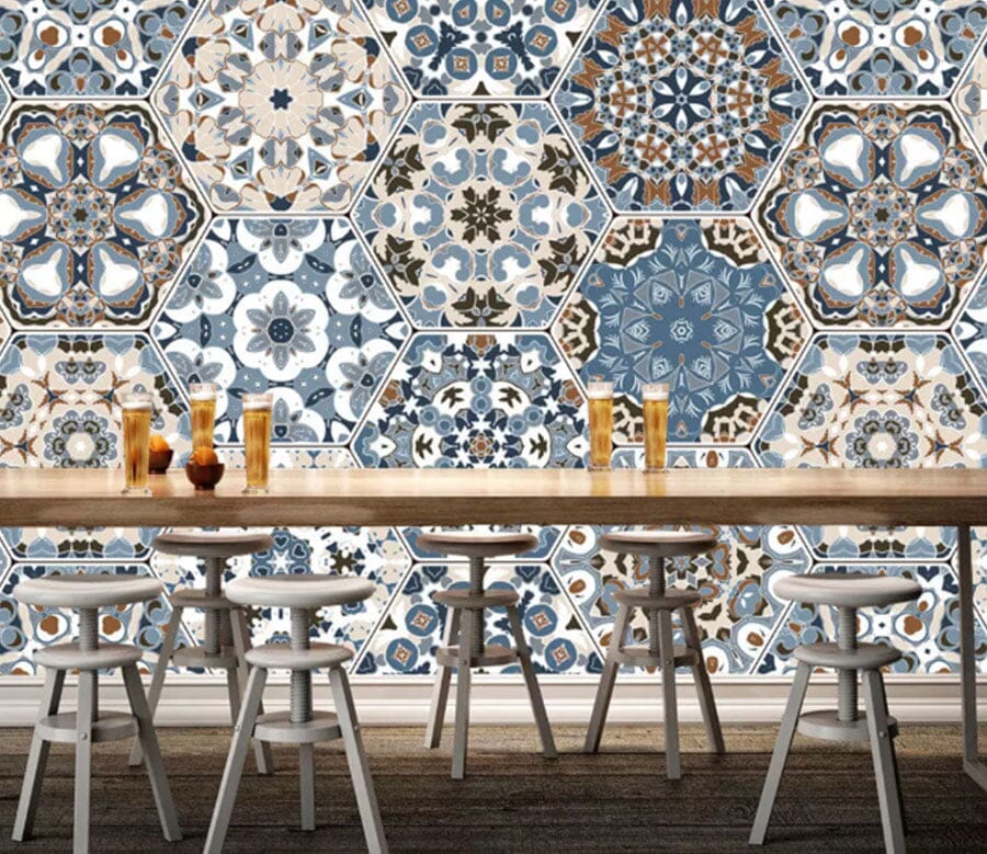 3D Blue Pattern 2158 Wall Murals Wallpaper AJ Wallpaper 2 