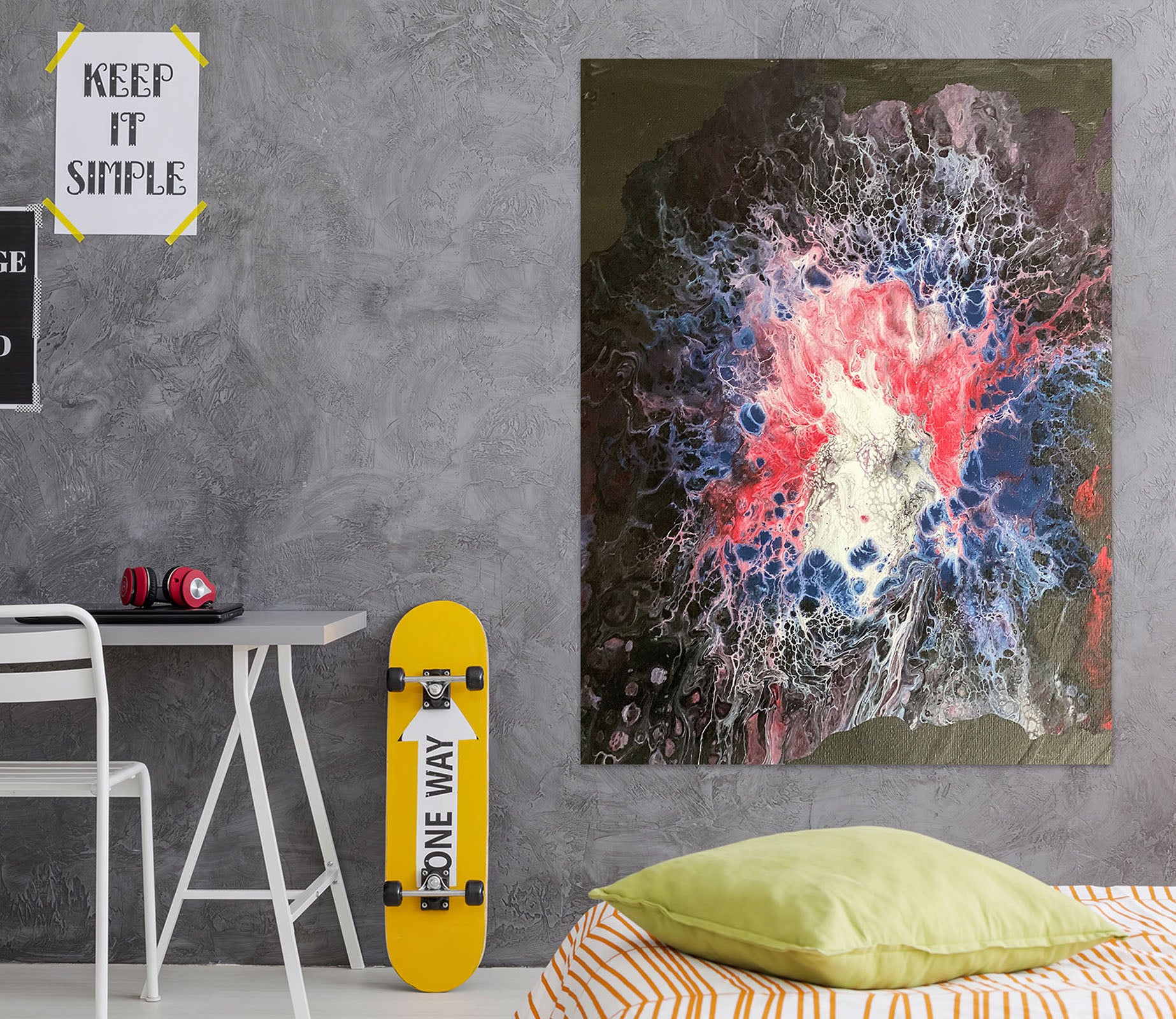 3D Red Blue Pattern 8169 Valerie Latrice Wall Sticker