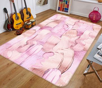 3D Pink Paint 150 Uta Naumann Rug Non Slip Rug Mat