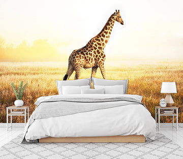 3D Sunset Giraffe 347 Wall Murals Wallpaper AJ Wallpaper 2 