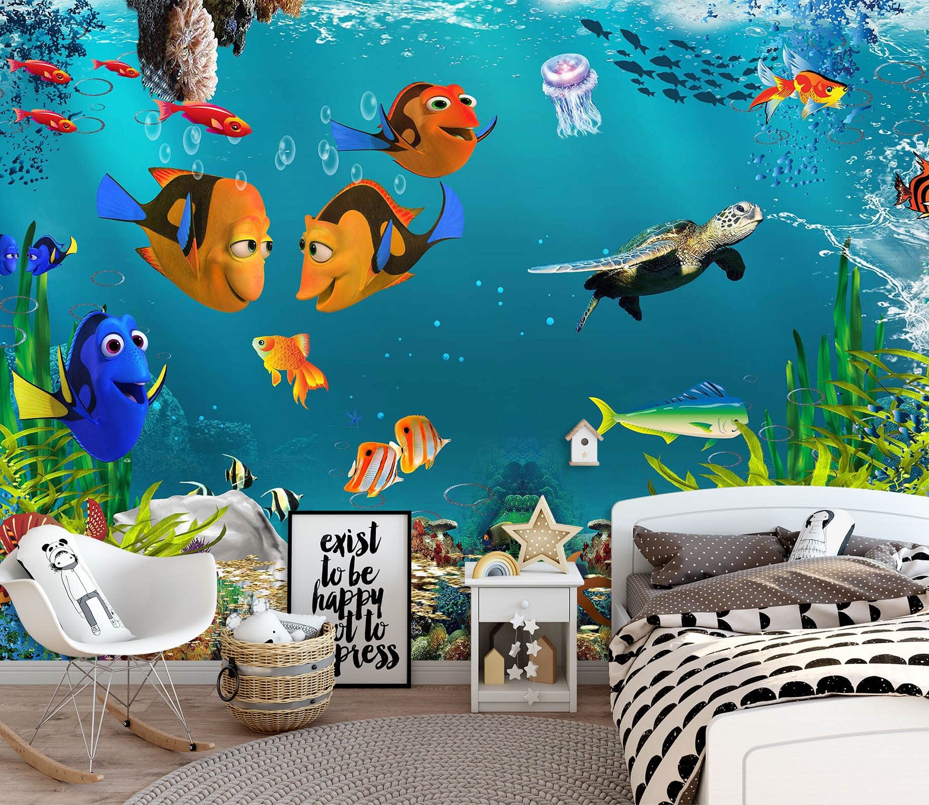 3D Clown Fish 1444 Wall Murals Wallpaper AJ Wallpaper 2 