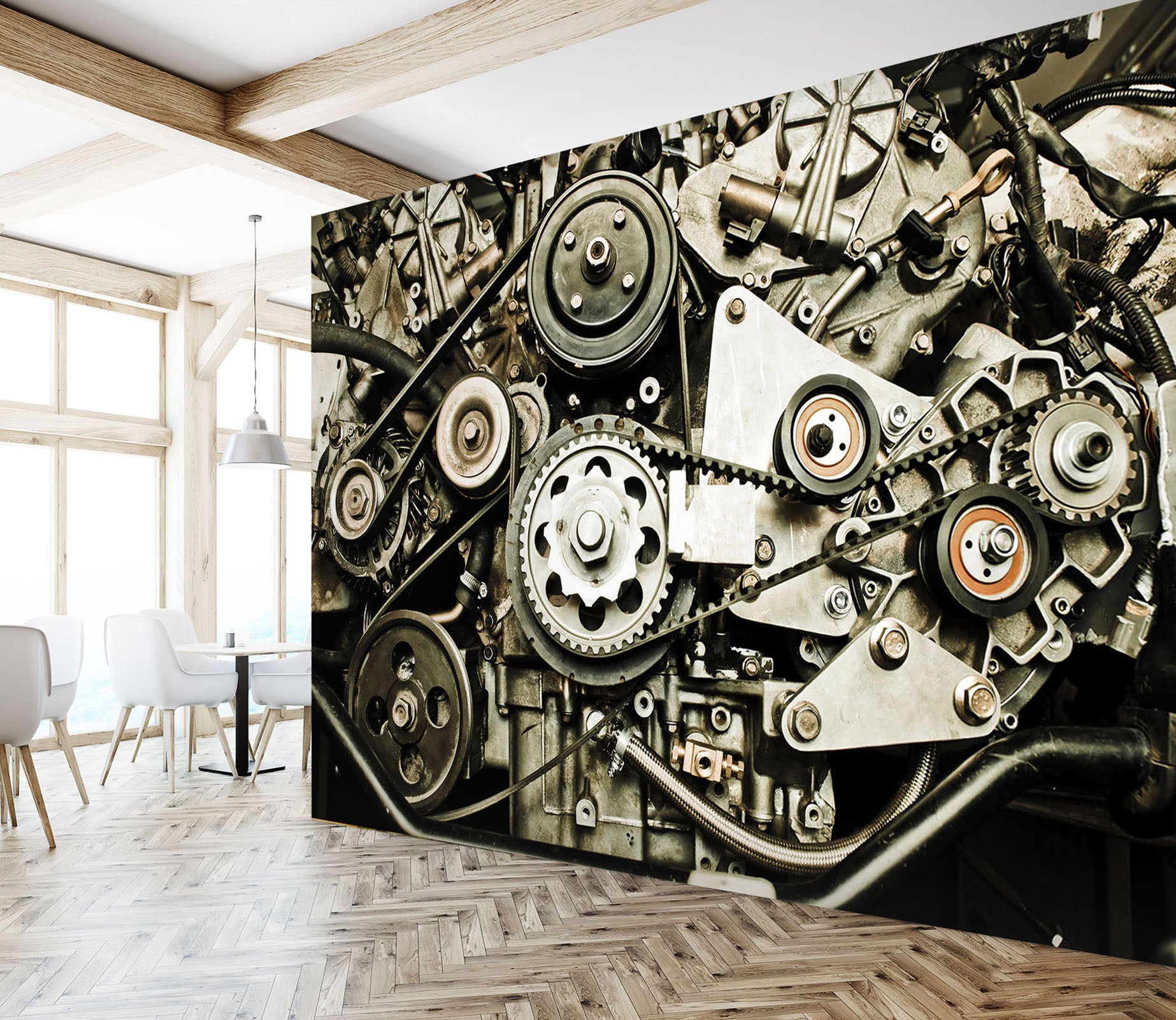3D Engine Gear 300 Vehicle Wall Murals