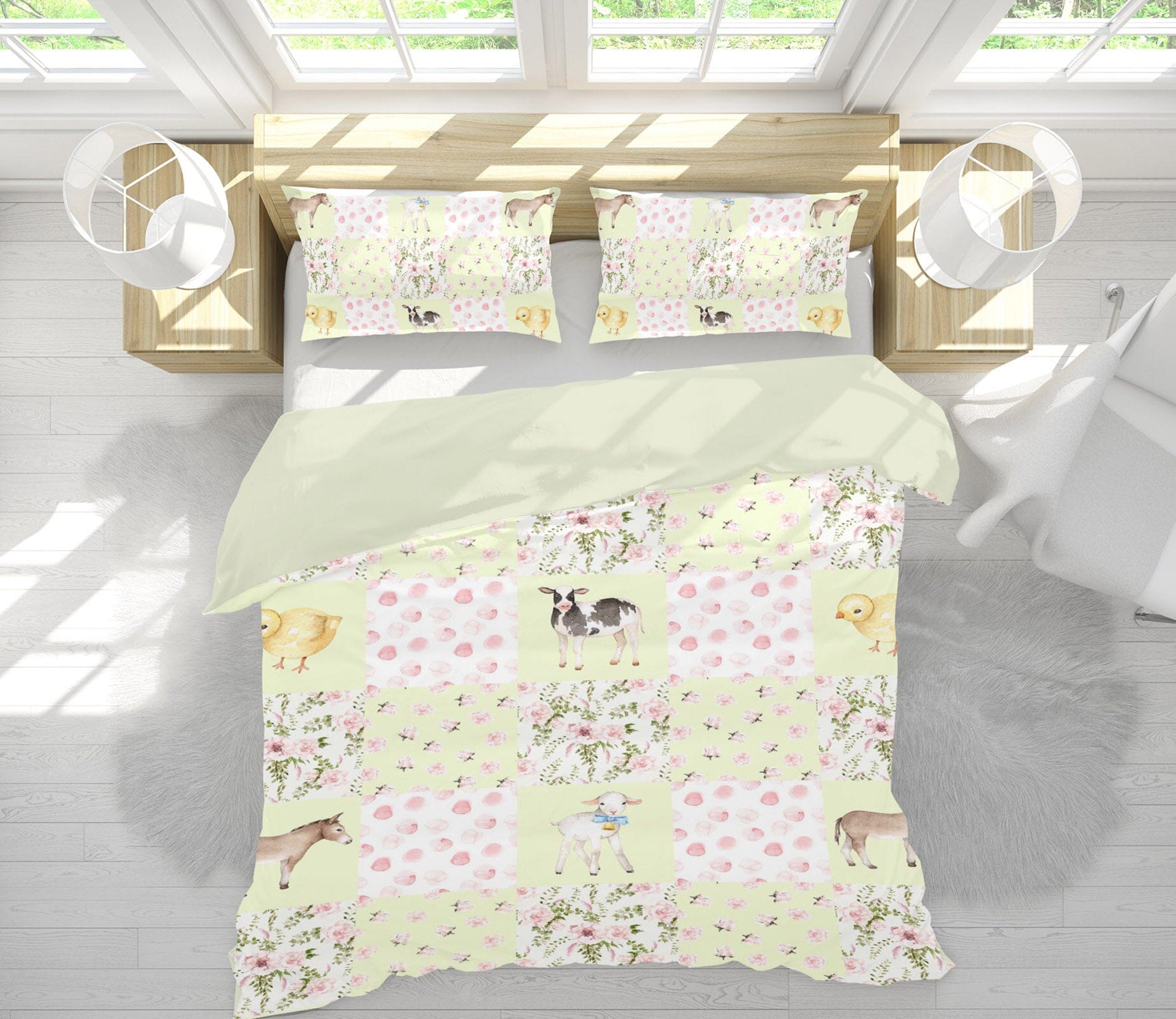 3D Cattle Chicken Sheep 201 Uta Naumann Bedding Bed Pillowcases Quilt Quiet Covers AJ Creativity Home 