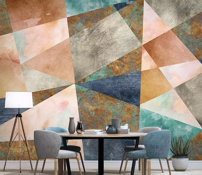 3D Colored Triangle 1801 Wall Murals Wallpaper AJ Wallpaper 2 