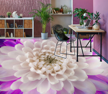 3D White Chrysanthemum 9865 Assaf Frank Floor Mural