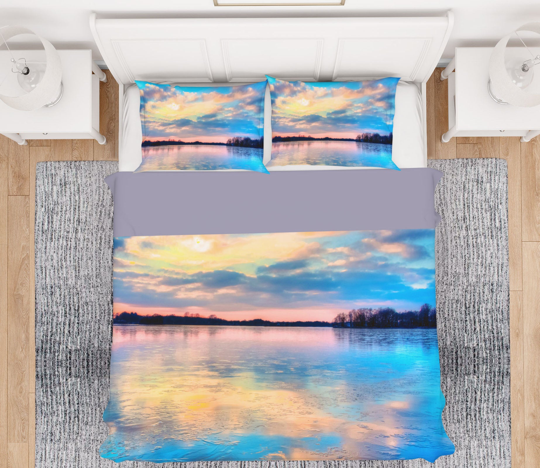 3D Sky Reflection 16060 Bed Pillowcases Quilt