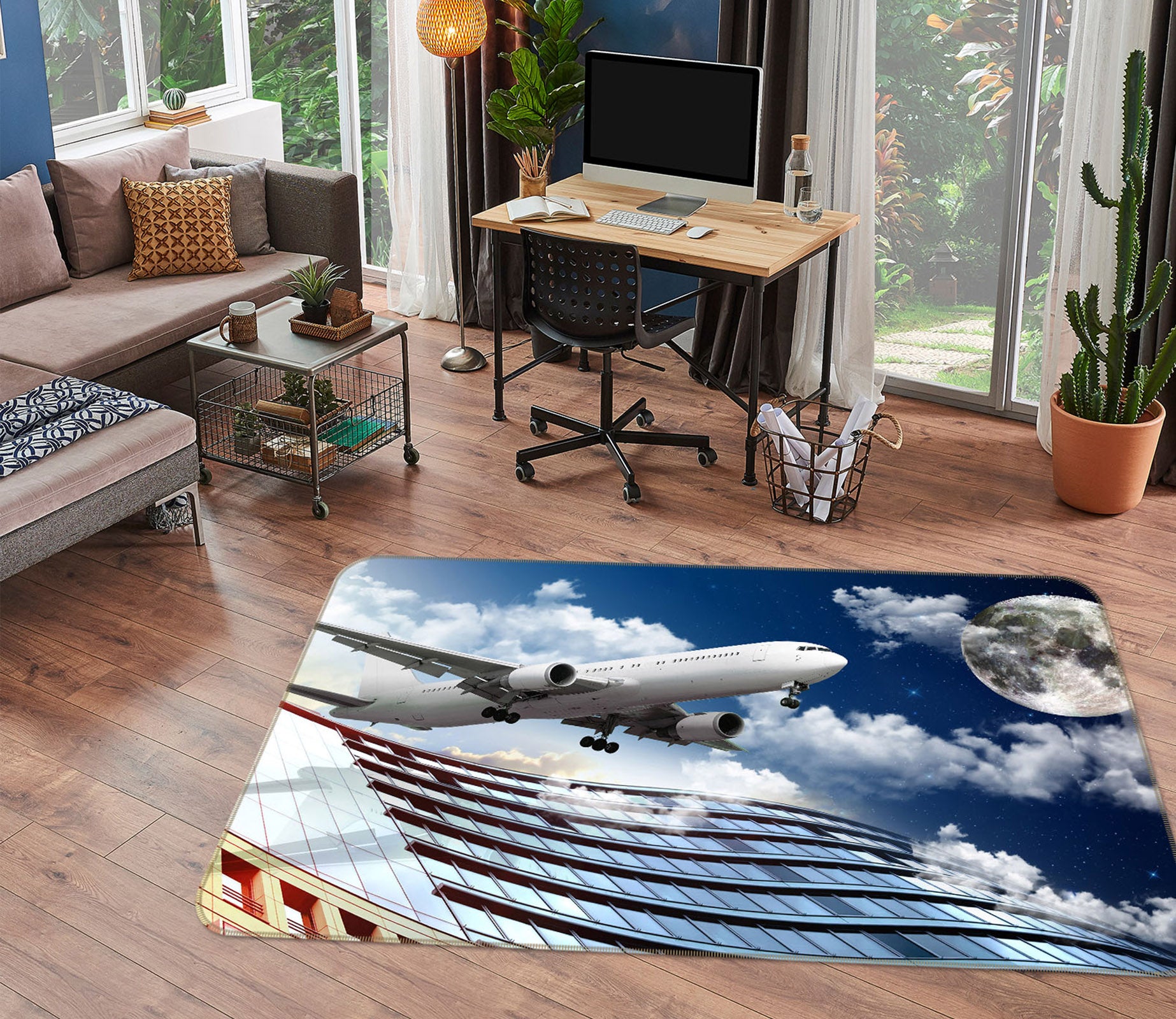 3D Sky Aircraft 42074 Vehicle Non Slip Rug Mat