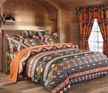 3D Brown Pattern 6042 Bed Pillowcases Quilt