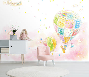 3D Cartoon Hot Air Balloon 050 Wall Murals Wallpaper AJ Wallpaper 2 