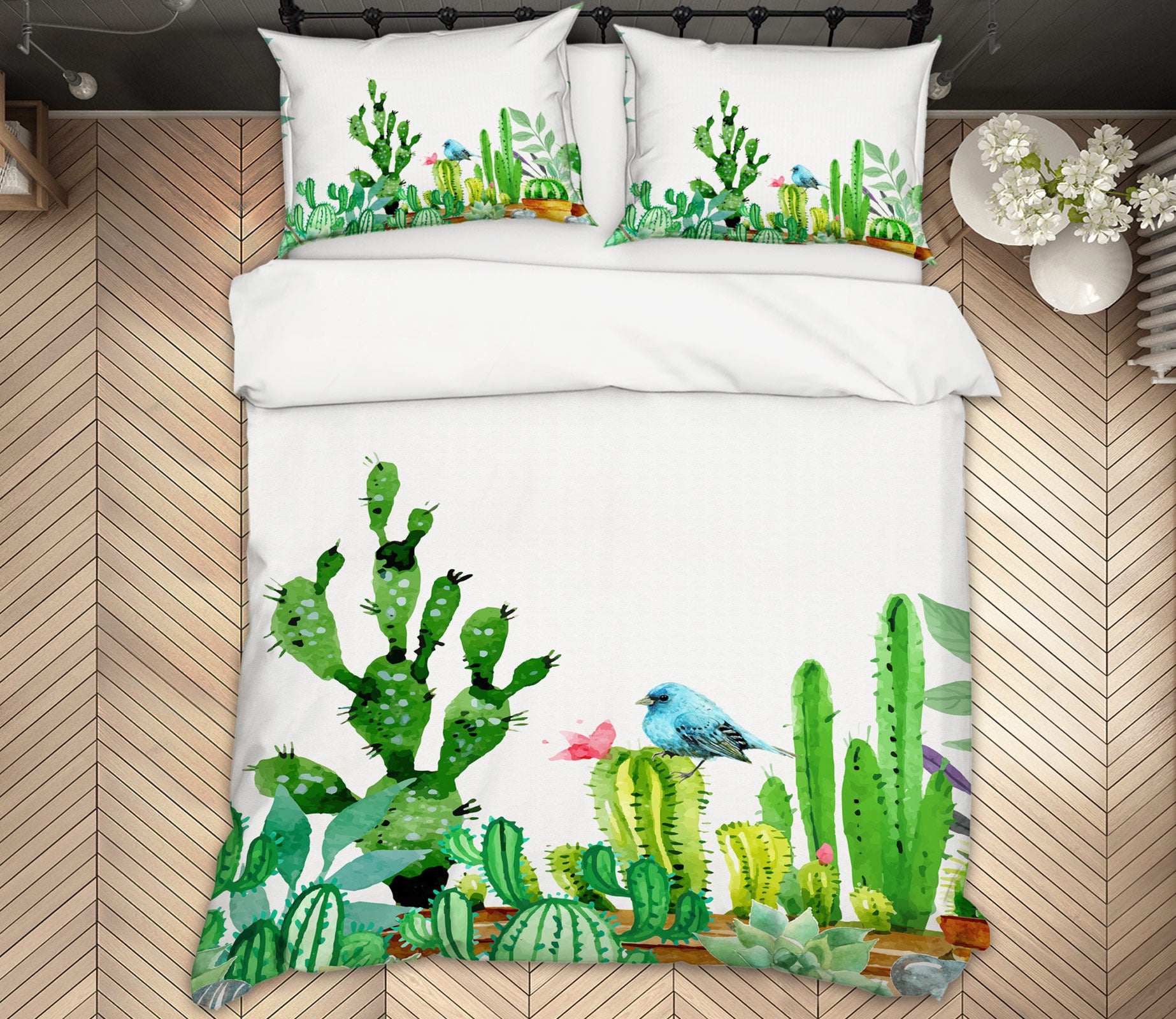 3D Cactus 12089 Bed Pillowcases Quilt