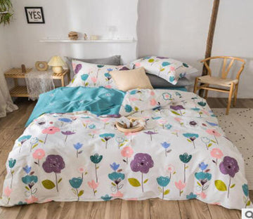 3D Colored Flowers Color 13188 Bed Pillowcases Quilt