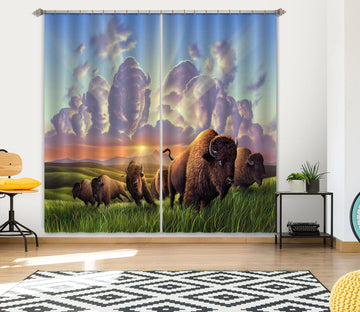 3D Stampede 047 Jerry LoFaro Curtain Curtains Drapes Curtains AJ Creativity Home 