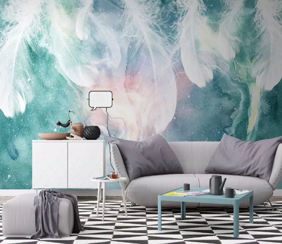 3D Colored Feathers 2165 Wall Murals Wallpaper AJ Wallpaper 2 