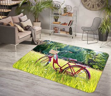 3D Red Bicycle  42001 Vehicle Non Slip Rug Mat
