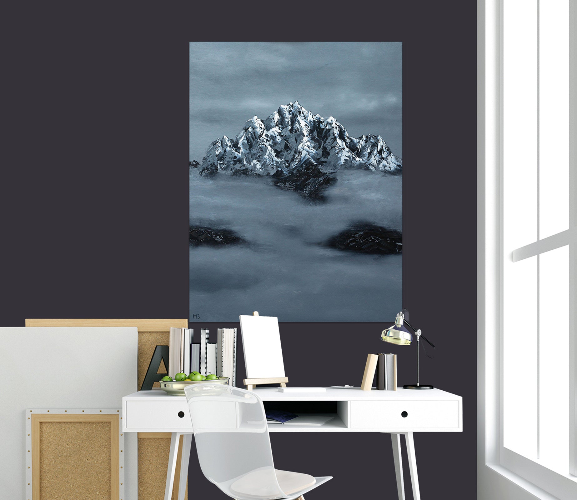 3D Black Mountain 63563 Marina Zotova Wall Sticker
