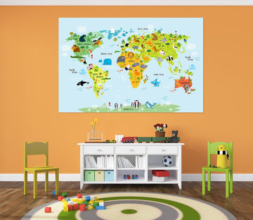 3D Island Forest 211 World Map Wall Sticker Wallpaper AJ Wallpaper 2 