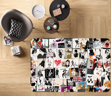 3D Beauty Photo Album 77134 Non Slip Rug Mat