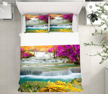 3D Stream Water 15105 Bed Pillowcases Quilt
