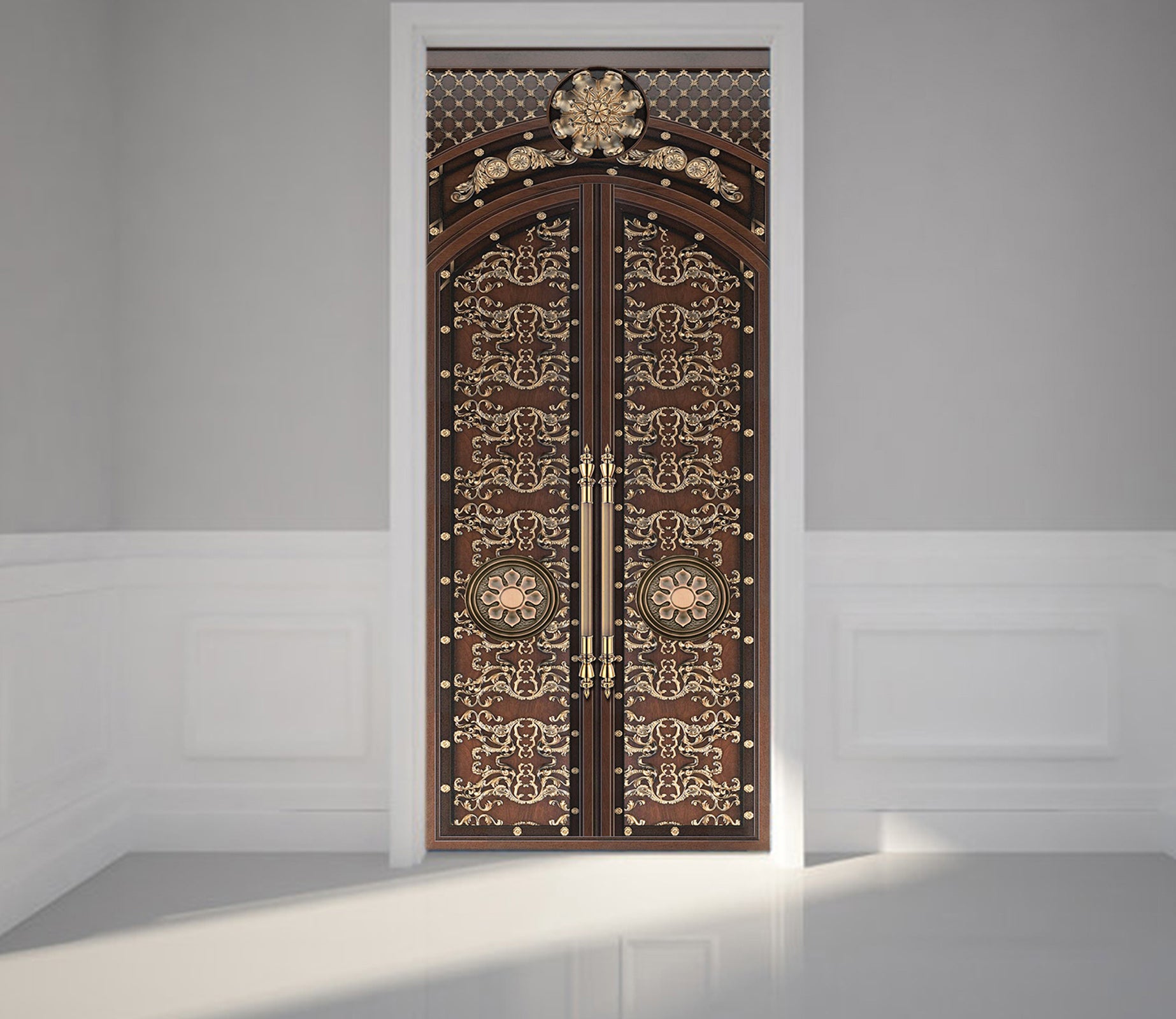 3D Retro Bronze Door 046 Door Mural