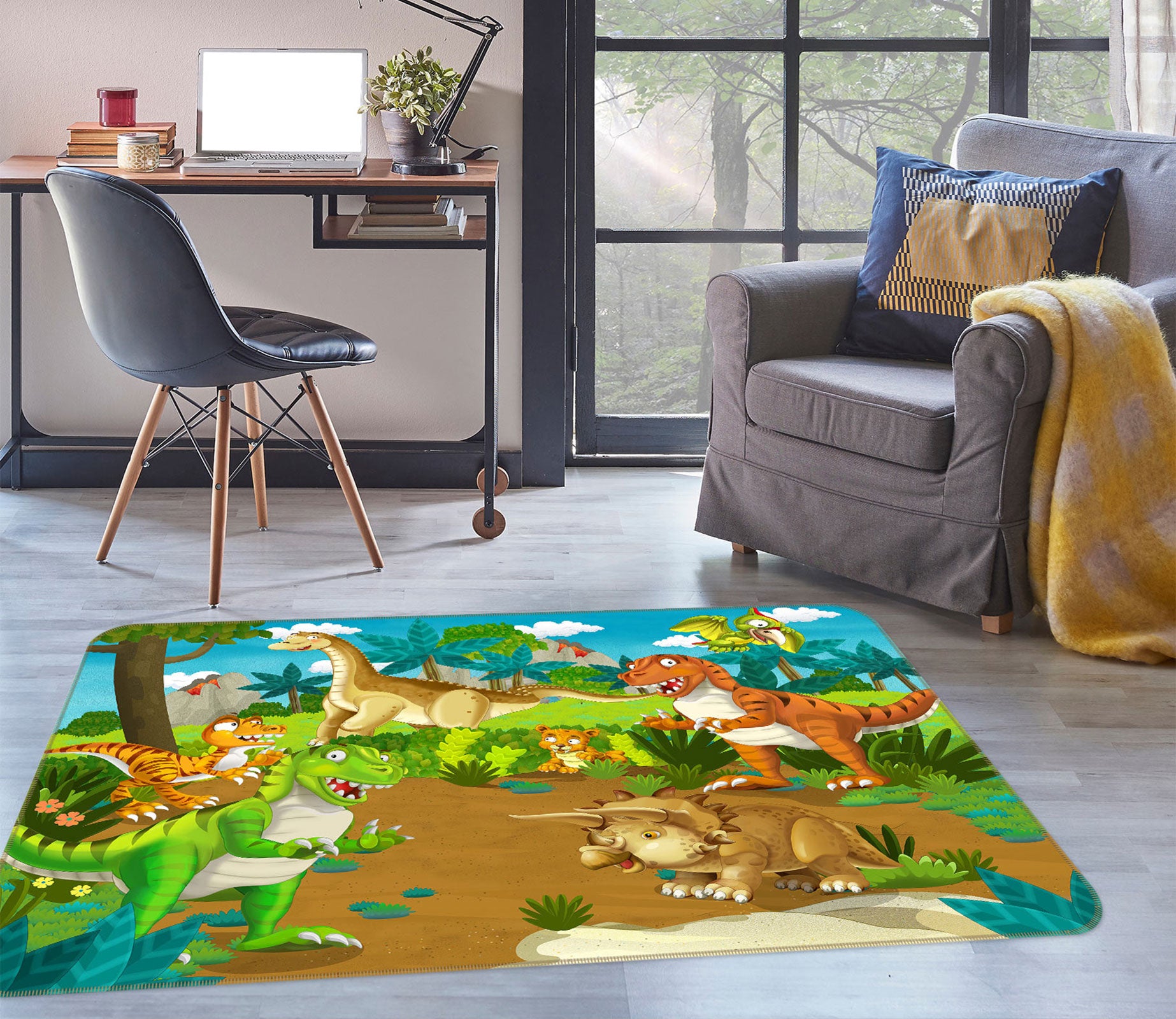 3D Dinosaur 76272 Non Slip Rug Mat