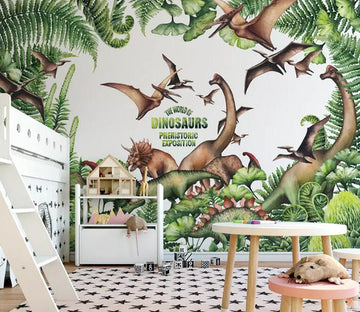 3D Dinosaur Park 1300 Wall Murals Wallpaper AJ Wallpaper 2 