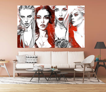 3D Modeling Model Woman 1021 Wall Sticker