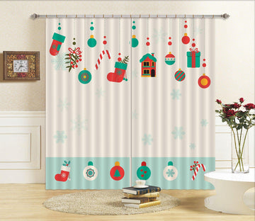 3D Lovely Christmas Gifts 1 Curtains Drapes Curtains AJ Creativity Home 
